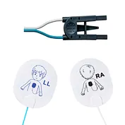 Pediatric disposable defibrillation electrode, 1.2m